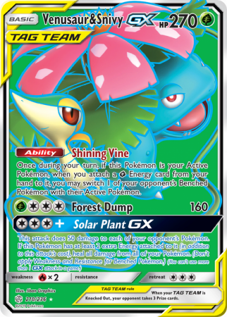 Venusaur & Snivy-GX 210/236 Sun & Moon Cosmic Eclipse