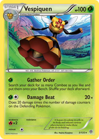 Vespiquen 5/135 Black & White Plasma Storm