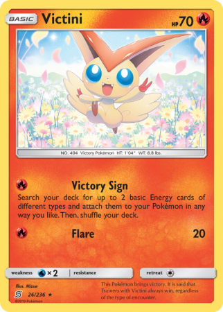 Victini 26/236 Sun & Moon Unified Minds