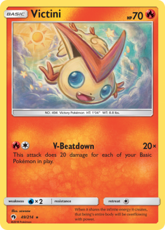 Victini 49/214 Sun & Moon Lost Thunder