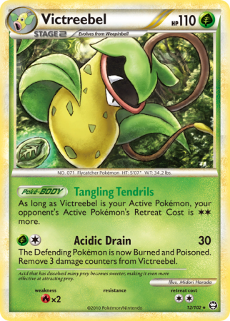 Victreebel 12/102 HeartGold & SoulSilver HS—Triumphant