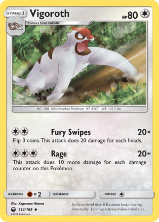 Vigoroth 114/168 Sun & Moon Celestial Storm