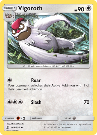 Vigoroth 169/236 Sun & Moon Unified Minds