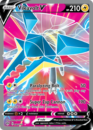 Vikavolt V 180/189 Sword & Shield Darkness Ablaze