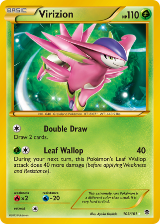 Virizion 103/101 Black & White Plasma Blast