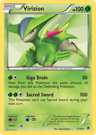 Virizion 17/98 Black & White Emerging Powers