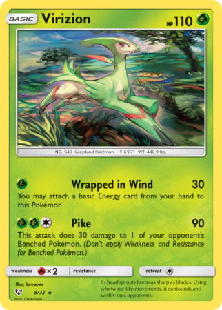 Virizion 8/73 Sun & Moon Shining Legends