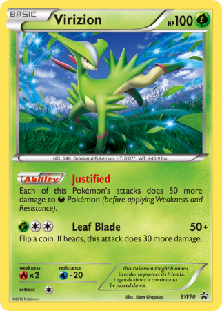 Virizion BW70/101 Black & White BW Black Star Promos