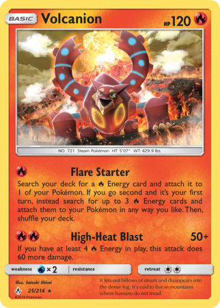 Volcanion 25/214 Sun & Moon Unbroken Bonds