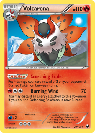 Volcarona 22/108 Black & White Dark Explorers