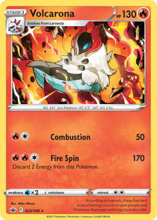 Volcarona 24/198 Sword & Shield Chilling Reign