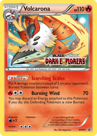 Volcarona BW40/101 Black & White BW Black Star Promos