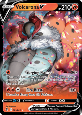 Volcarona V 21/203 Sword & Shield Evolving Skies