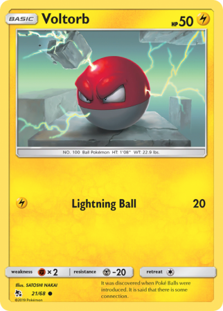 Voltorb 21/68 Sun & Moon Hidden Fates