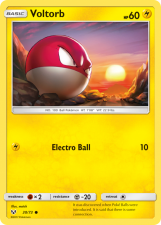 Voltorb 30/73 Sun & Moon Shining Legends