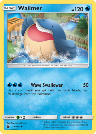Wailmer 39/168 Sun & Moon Celestial Storm