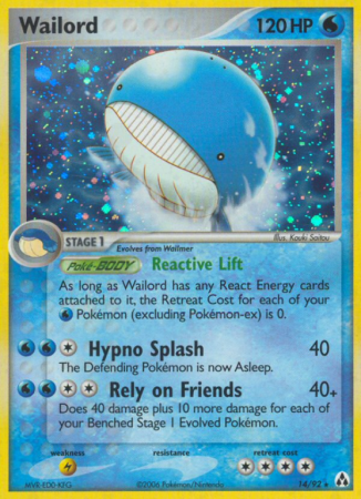 Wailord 14/92 EX Legend Maker