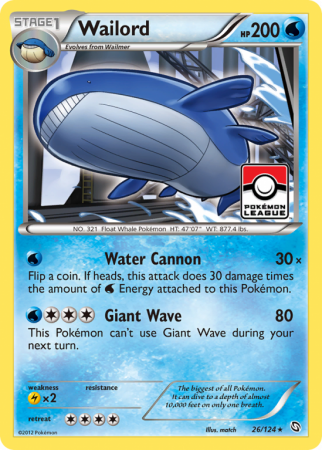 Wailord 26/124 Black & White Dragons Exalted