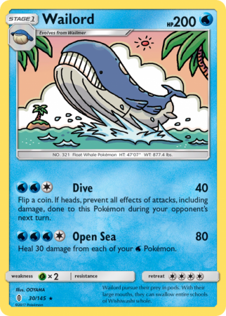 Wailord 30/145 Sun & Moon Guardians Rising