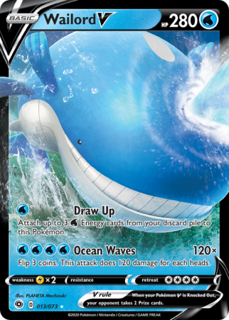 Wailord V 13/73 Sword & Shield Champion's Path