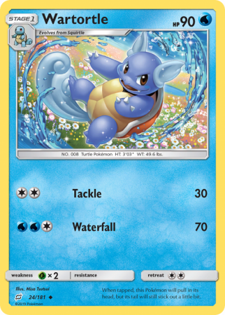 Wartortle 24/181 Sun & Moon Team Up