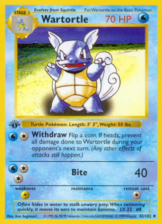 Wartortle 42/102 Base Base Set
