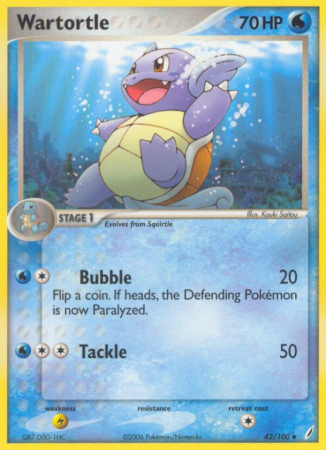 Wartortle 42/100 EX Crystal Guardians