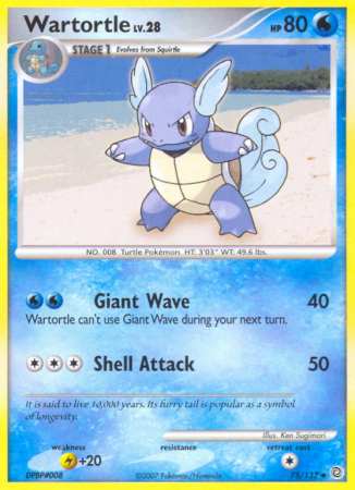 Wartortle 75/132 Diamond & Pearl Secret Wonders