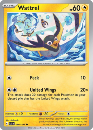 Wattrel 80/193 Scarlet & Violet Paldea Evolved