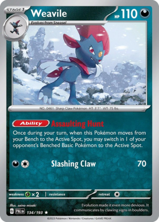 Weavile 134/193 Scarlet & Violet Paldea Evolved