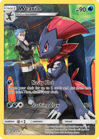 Weavile 238/236 Sun & Moon Cosmic Eclipse