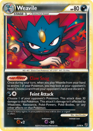 Weavile 25/90 HeartGold & SoulSilver HS—Undaunted