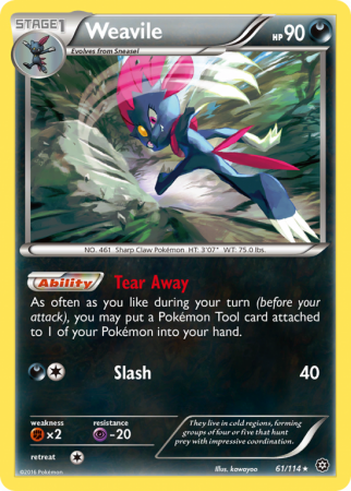 Weavile 61/114 XY Steam Siege
