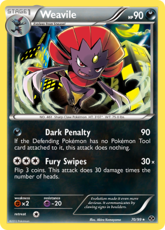 Weavile 70/99 Black & White Next Destinies