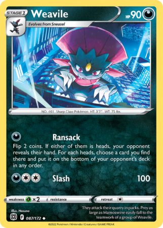 Weavile 87/172 Sword & Shield Brilliant Stars