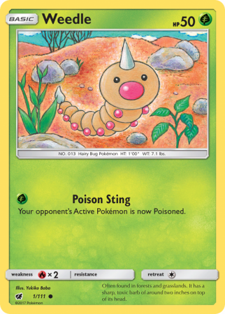 Weedle 1/111 Sun & Moon Crimson Invasion