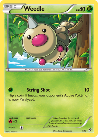 Weedle 1/39 XY Kalos Starter Set