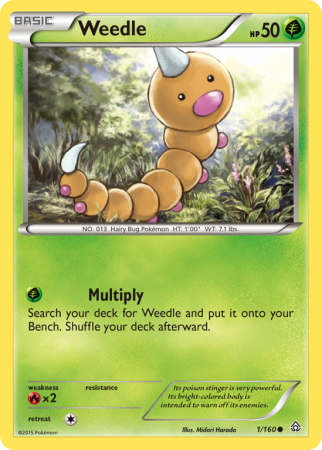 Weedle 1/160 XY Primal Clash