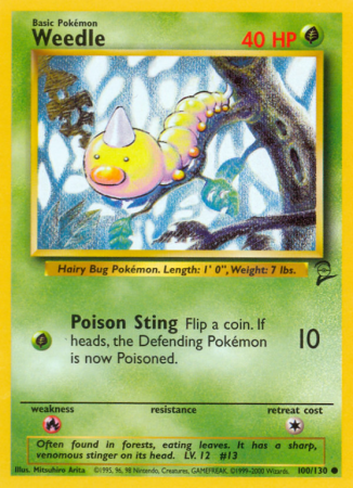 Weedle 100/130 Base Base Set 2