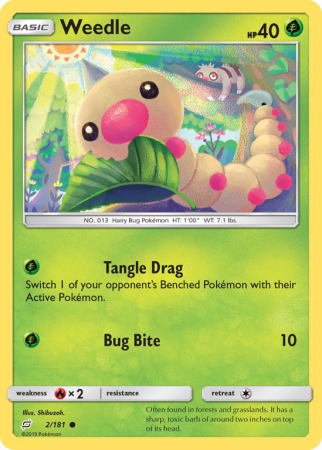 Weedle 2/181 Sun & Moon Team Up