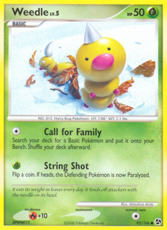Weedle 93/106 Diamond & Pearl Great Encounters