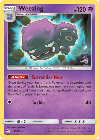 Weezing 29/68 Sun & Moon Hidden Fates