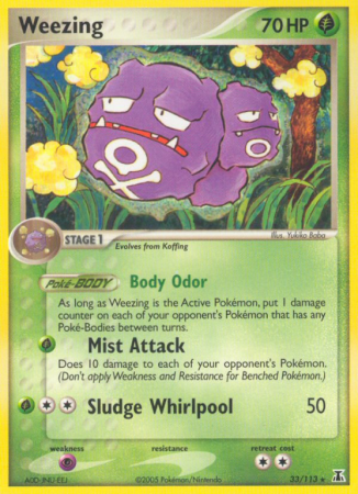 Weezing 33/113 EX Delta Species