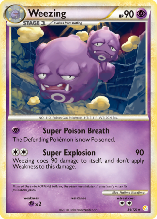Weezing 34/123 HeartGold & SoulSilver HeartGold & SoulSilver