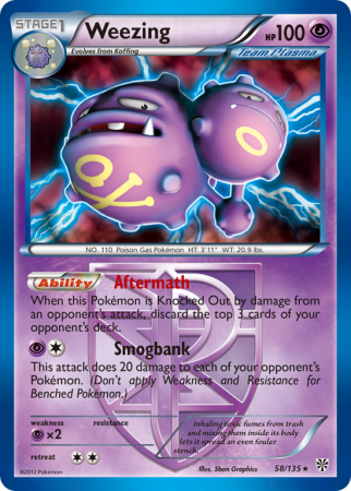Weezing 58/135 Black & White Plasma Storm