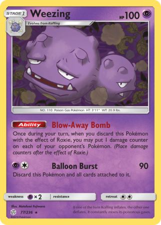 Weezing 77/236 Sun & Moon Cosmic Eclipse