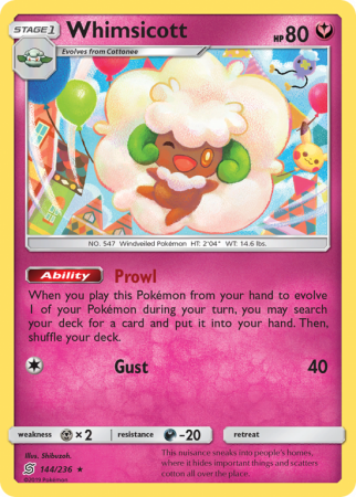 Whimsicott 144/236 Sun & Moon Unified Minds