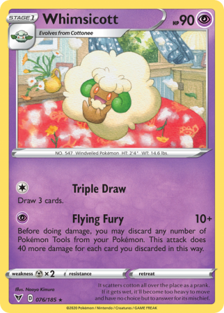 Whimsicott 76/185 Sword & Shield Vivid Voltage