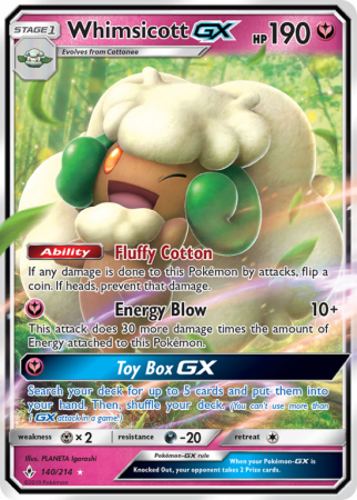 Whimsicott-GX 140/214 Sun & Moon Unbroken Bonds