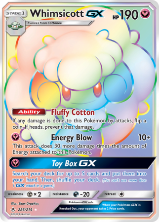 Whimsicott-GX 226/214 Sun & Moon Unbroken Bonds